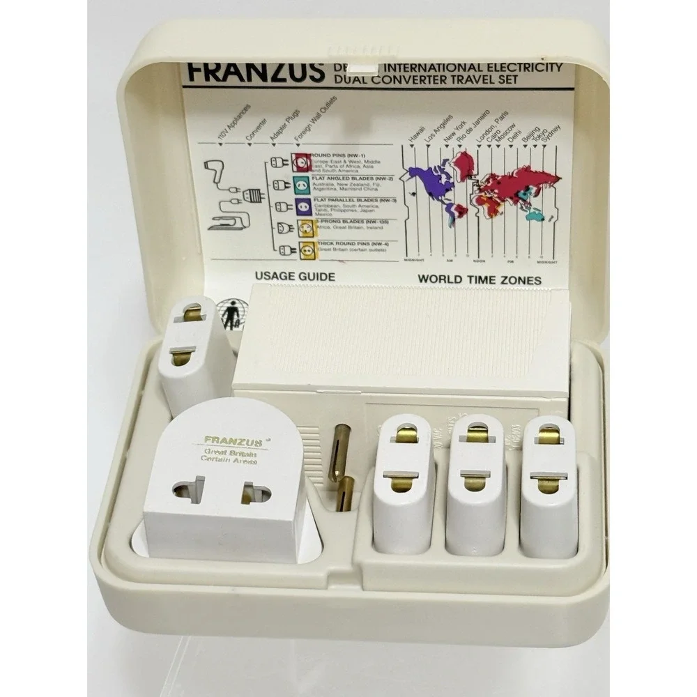 Franzus Travel Classics Dual Wattage International Converter Adapter Set